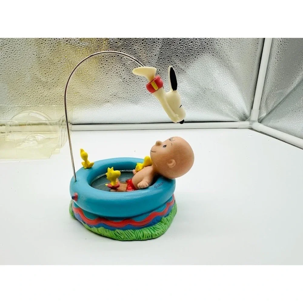 Rare Hallmark Peanuts Gallery Great Times Charlie Brown Snoopy Figurine Box COA